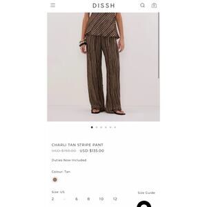Diish CHARLI TAN STRIPE PANT